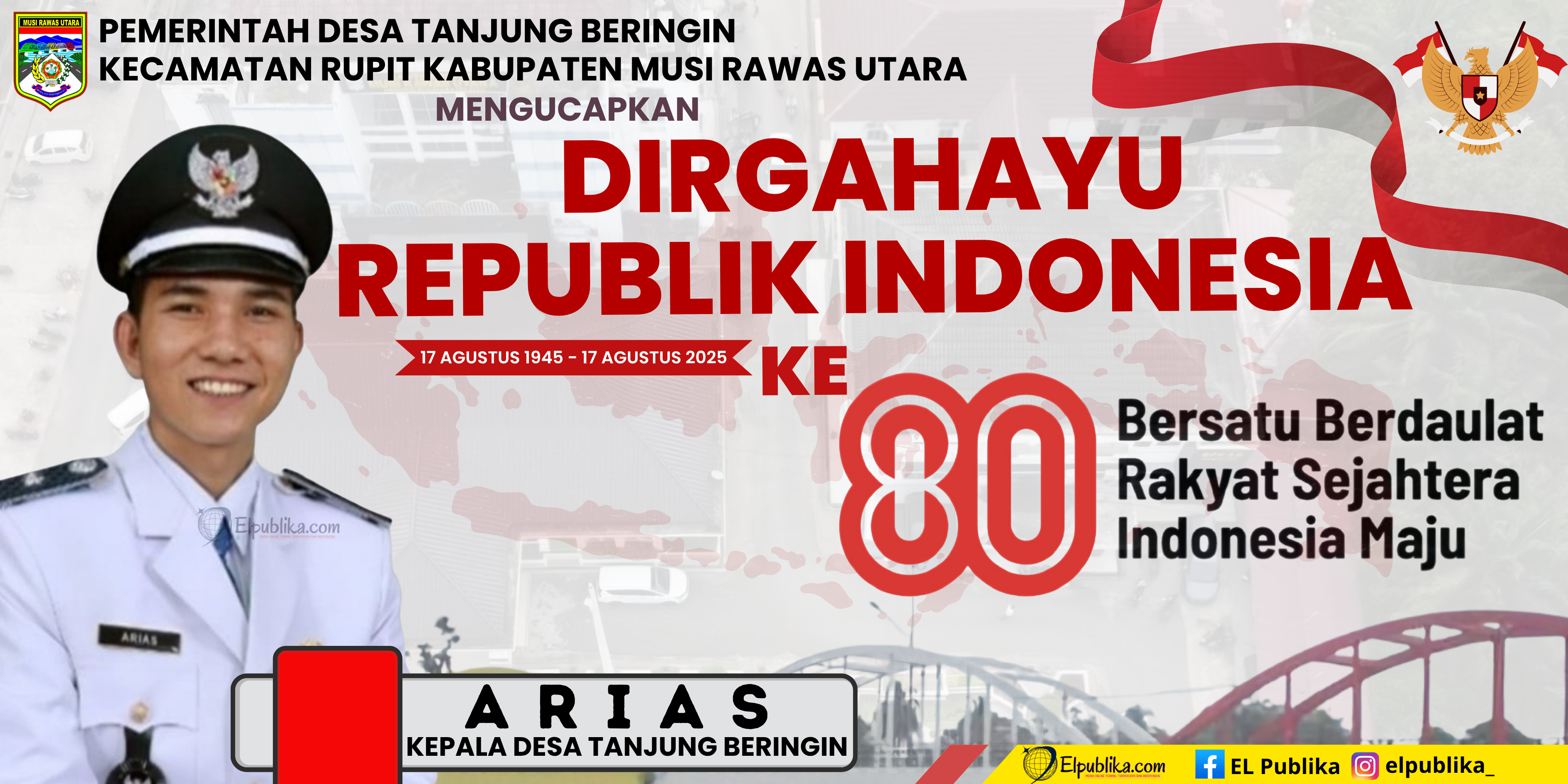 Desa Tanjung Beringin Iklan HUT RI ke-80