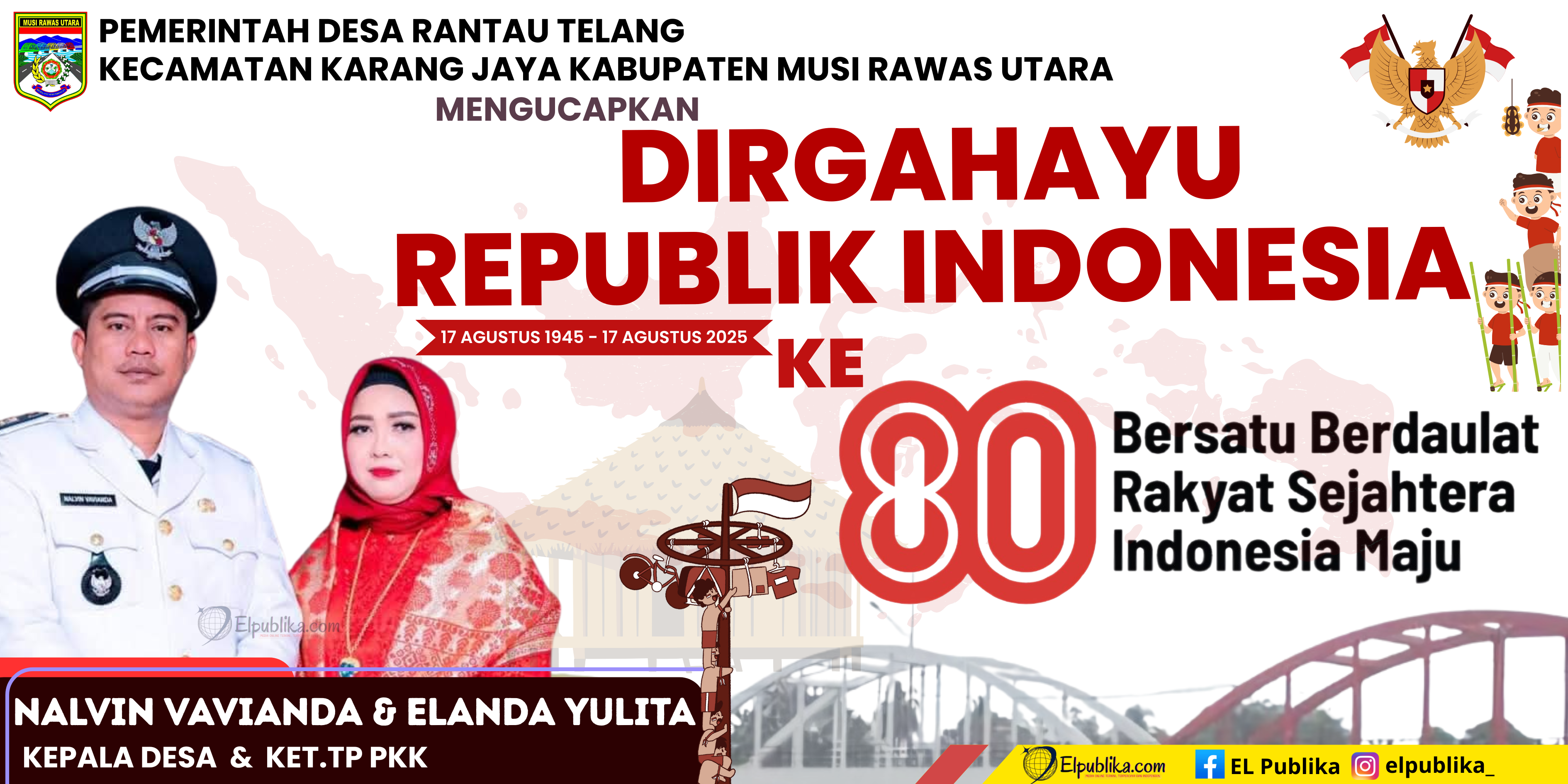 Iklan HUT RI Kades Rantau Telang