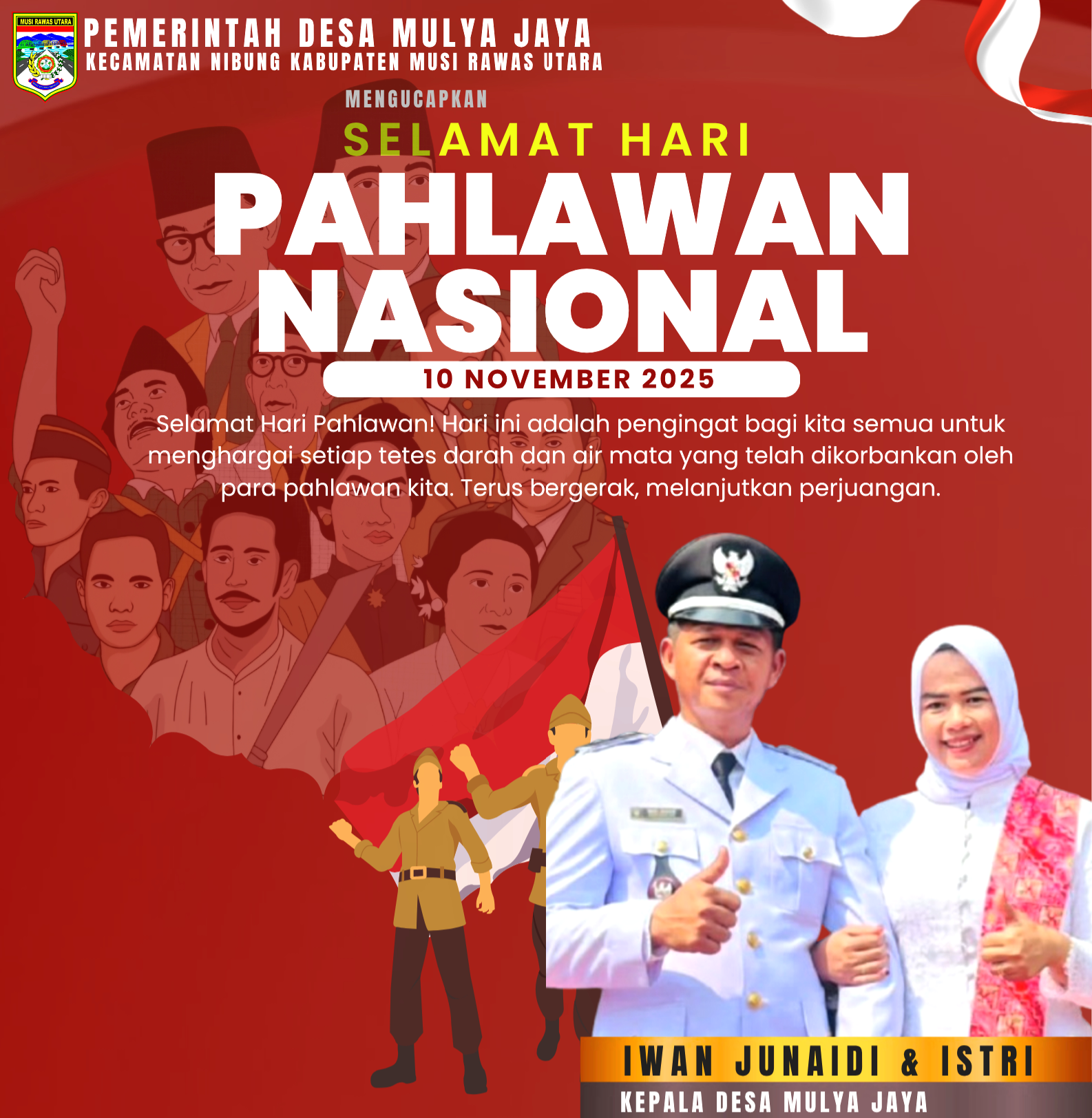 Desa Mulya Jaya Mengucapkan Selamat Hari Pahlawan