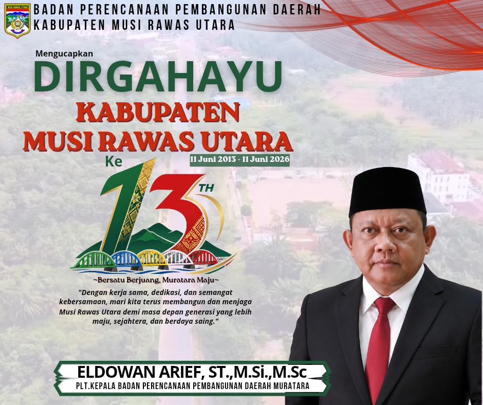 Bappeda Muratara mengucapkan Dirgahayu Muratara