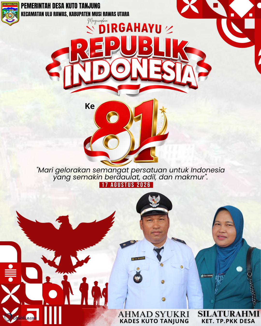Kades Kuto Tanjung mengucapkan Dirgahayu Indonesia